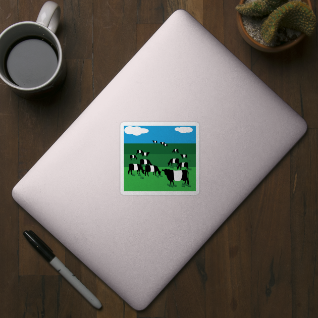 Belted Galloway Cattle by DickinsonDesign